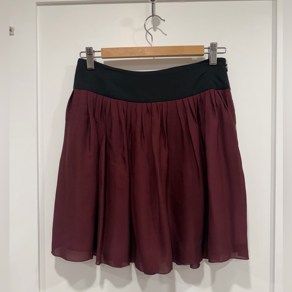 Banana Republic Silk Gathered Mini Skirt - Picture 1 of 9
